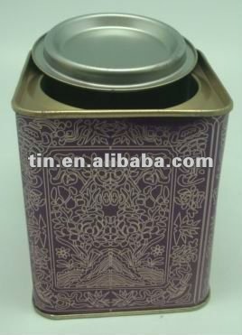 Top food grade square metal tin boxes for tea coffee gift