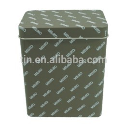 rectangle gift tin box with hinge lid for cookies candy