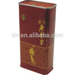 rectangle gift tin box with hinge lid for cookies candy