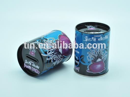 Coin can money box tin can coin bank collection boxes
