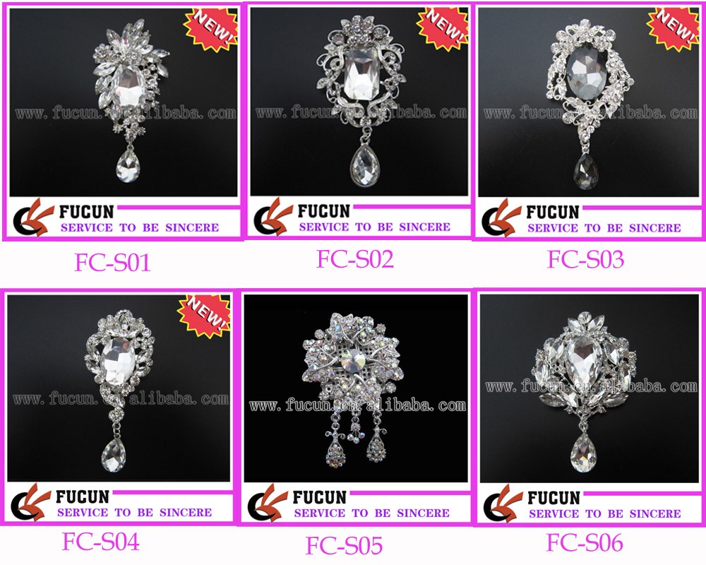 bride crystal wedding brooch