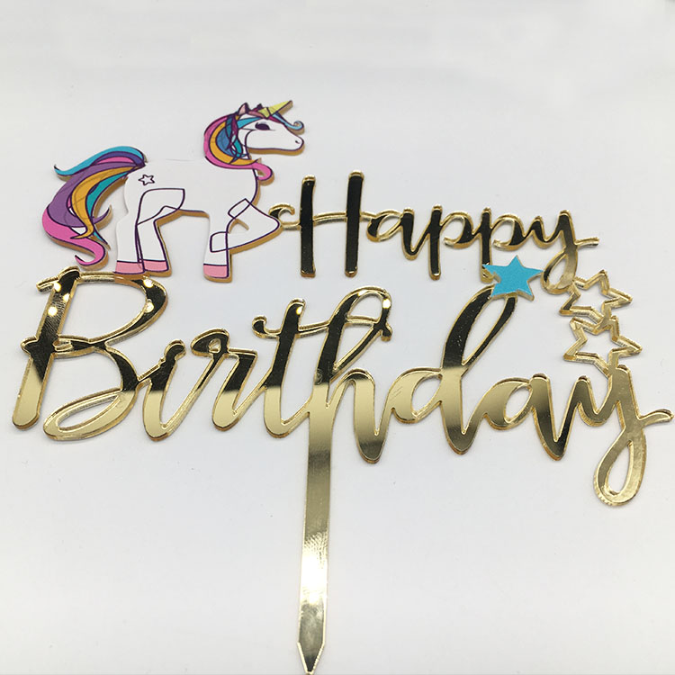 unicorn party cake topper