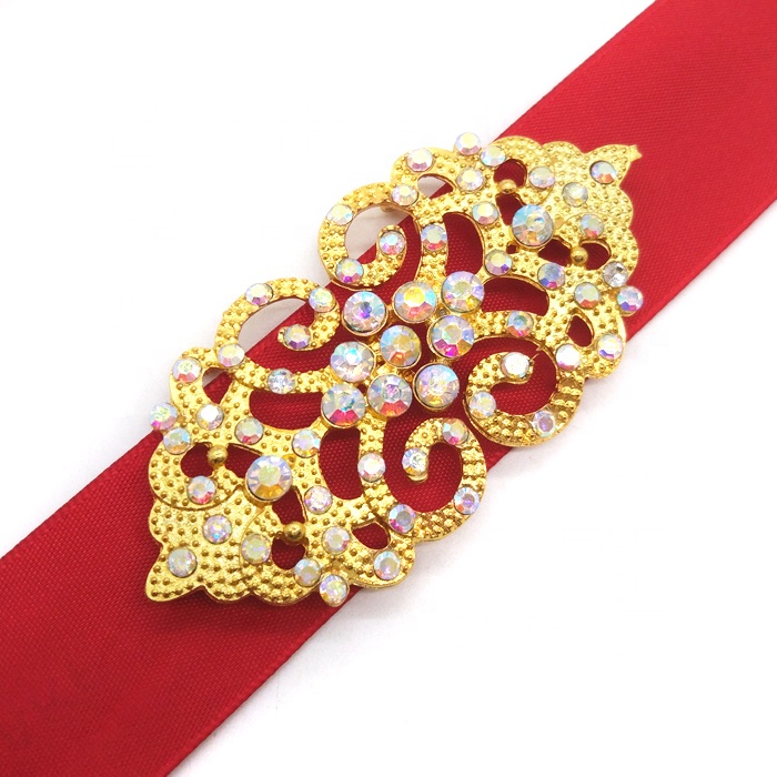 AB clear rhinestone pair buckles plating gold.jpg