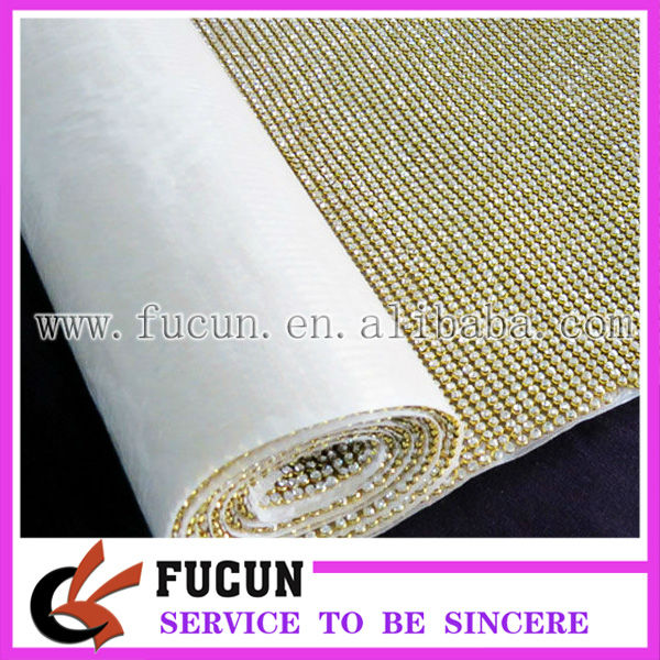 Aluminium rhinestone mesh plating gold color.jpg