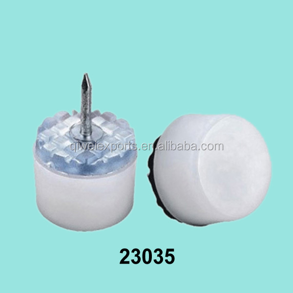 NO.23035furniture feet nails,plastic glides with nails