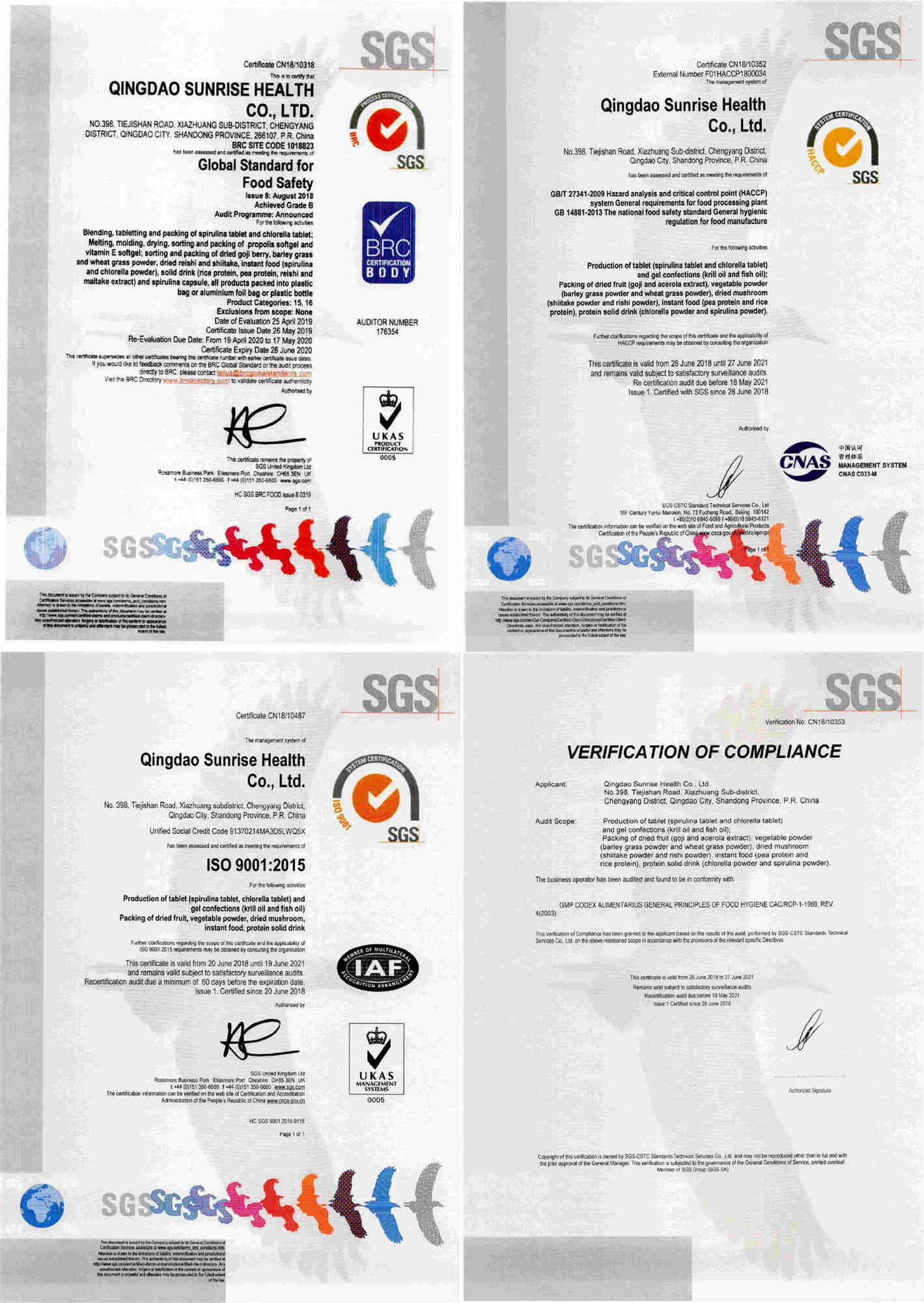 Certificates