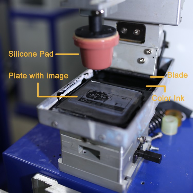 Good quality cheap easy 6 color ink cup pad printer machine