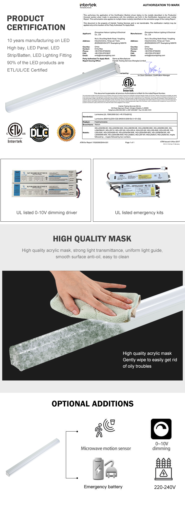 Newest indoor 2ft 4ft 8ft SMD 18w 24w 36w 42w 68w LED batten fitting light