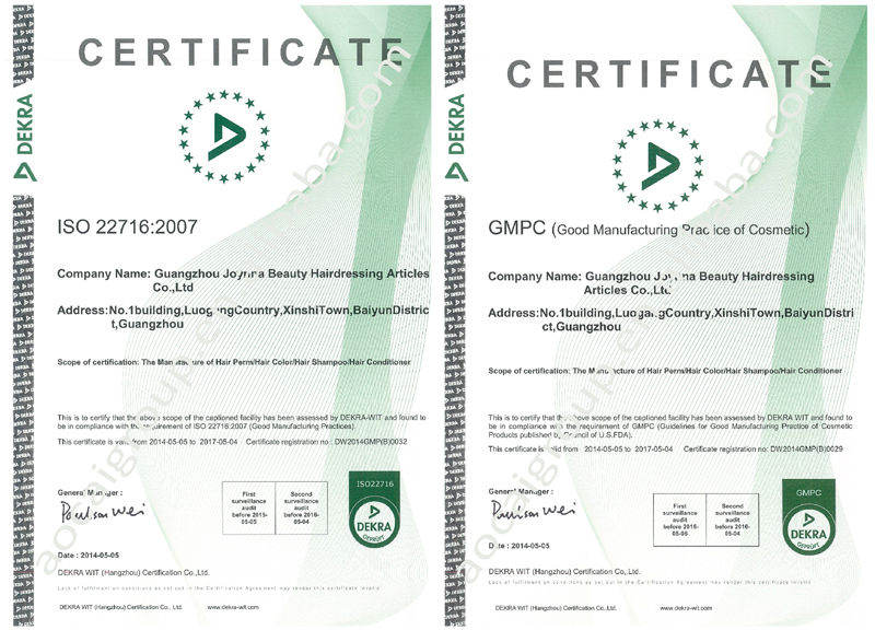 CERTIFICATES