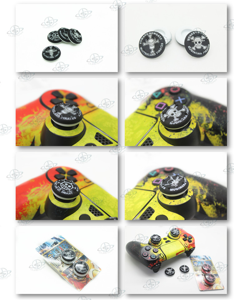 One piece white silicone thumbstick grip for PS4 controller.jpg
