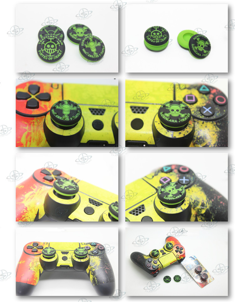 One piece greensilicone thumbstick grip for PS4 controller.jpg
