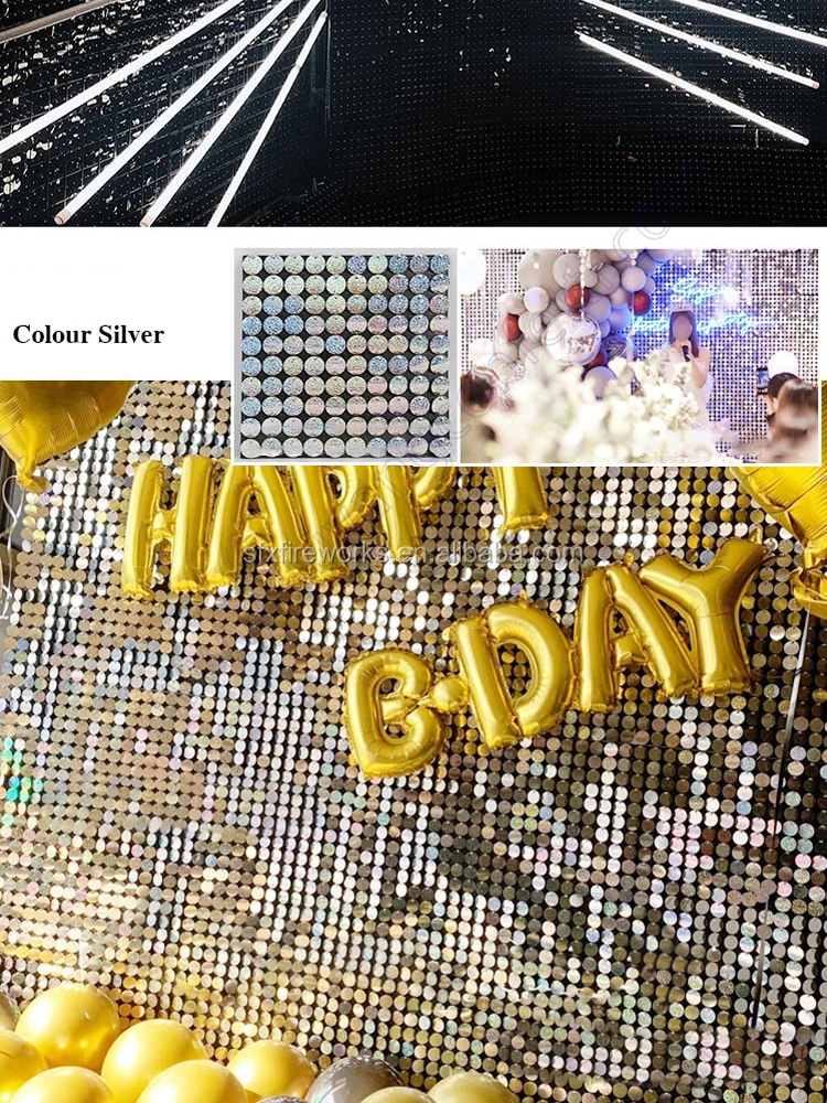 Wedding Decoration Bling Background Party Advertising Decorative Wind Activate Sparkly Event Backdrop Shimmer Sequin Wall Panel