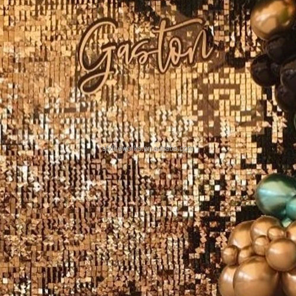 3d Factory Directly Wholesale Air Active Disco Decoration Pet Decorative Shiny Decor Advertising Board Shimmer Sequin Wall Panel