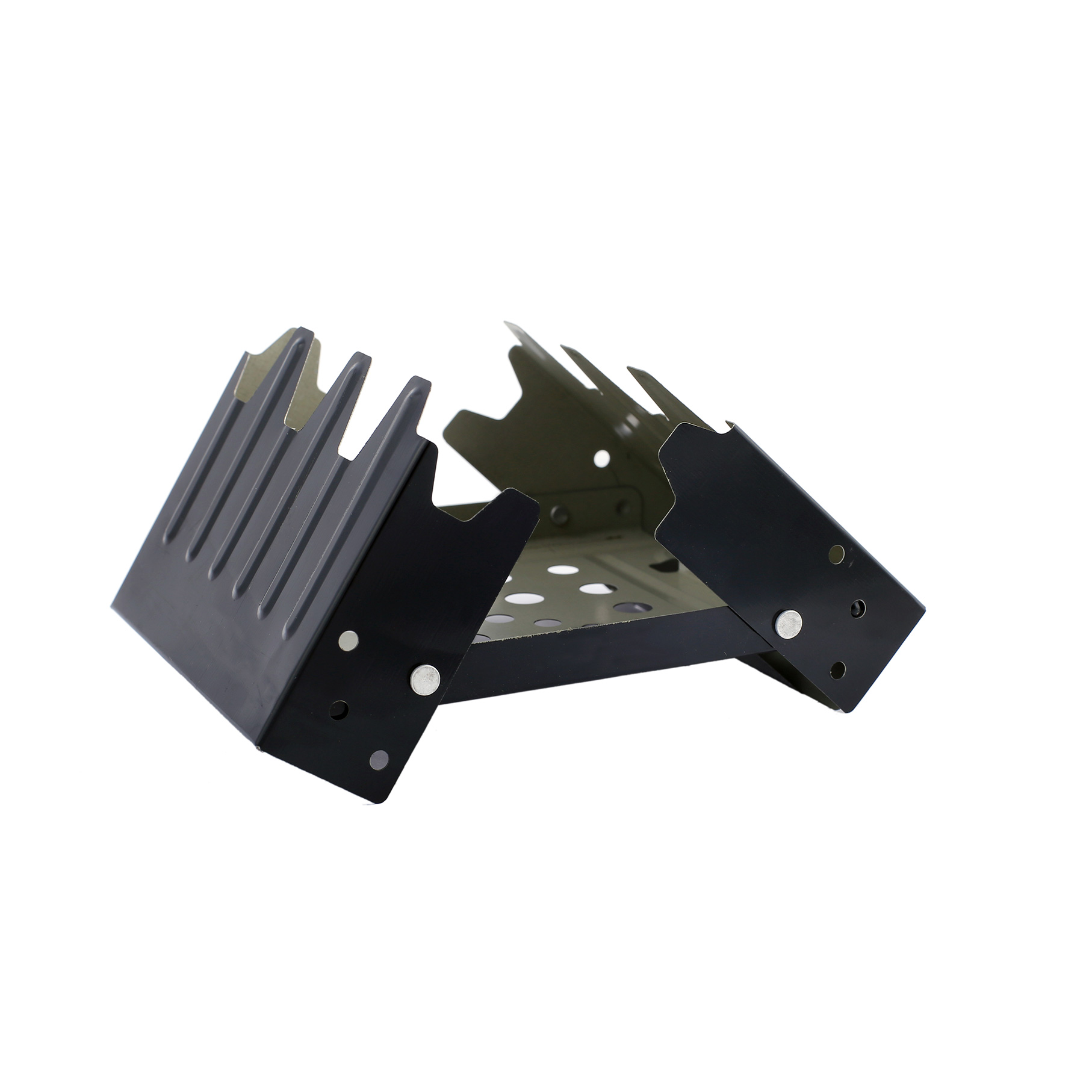 balck stove in side