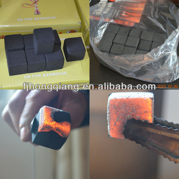 Burning cube coal