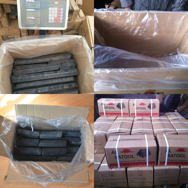 Hexagonal sawdust charcoal package
