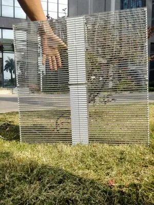 High Quality P10.4 Indoor High brightness Full Color Glass Transparent led Display LED Cabinet