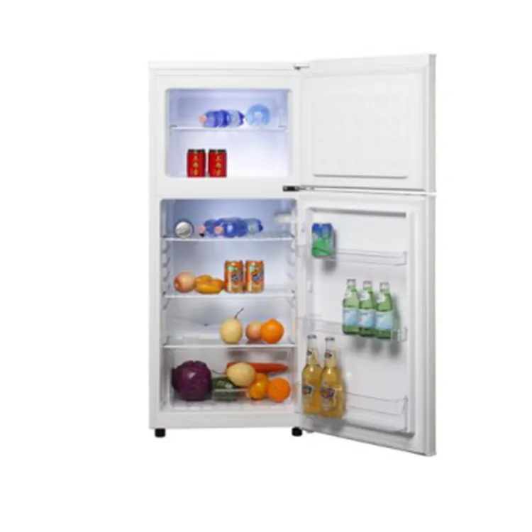 138L Double Doors DC Refrigerator Fridge Home Use Small Capacity
