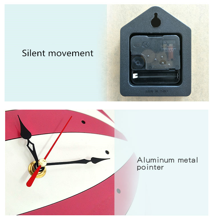 Colorful Acrylic Air Balloon Wall Clock Mute Wall Clocks Unique Gift For Children