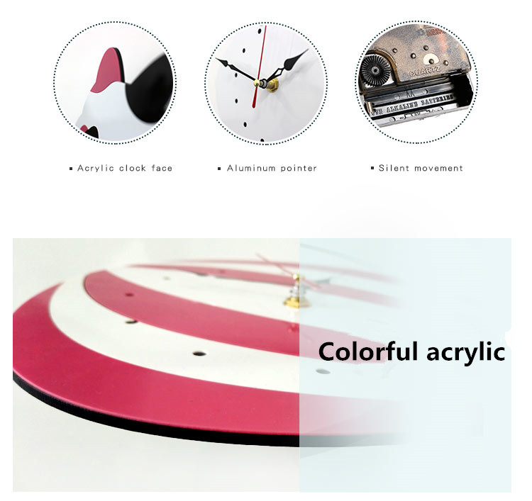 Colorful Acrylic Air Balloon Wall Clock Mute Wall Clocks Unique Gift For Children
