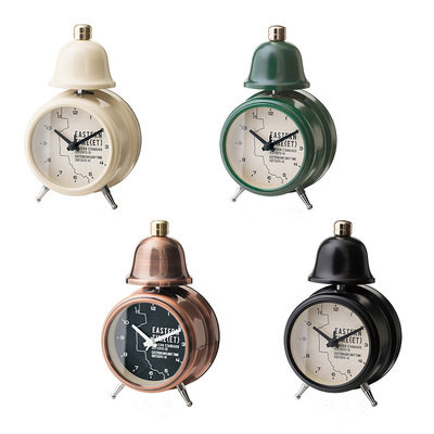 Metal Single One Bell Alarm Clock with Light