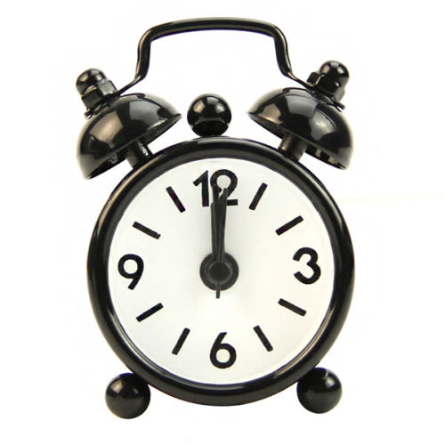 Multi-color Small Mini Size Two Bell Alarm Clock for gift promotional