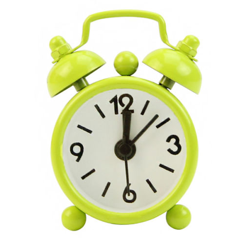 Multi-color Small Mini Size Two Bell Alarm Clock for gift promotional