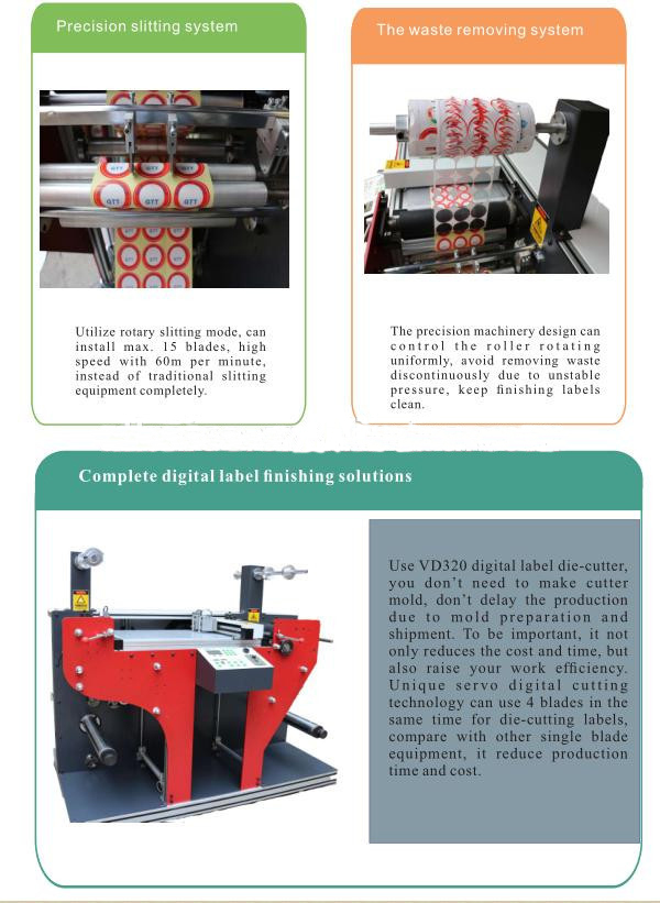 Vd320 Digital Rotary Label Die Cut Sticker Machine for Sale