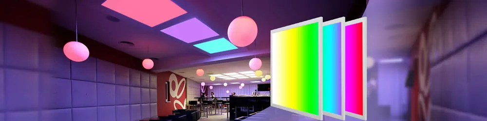 New design hotel ceiling 600x600mm RGB dimmable CCT LED Panel light