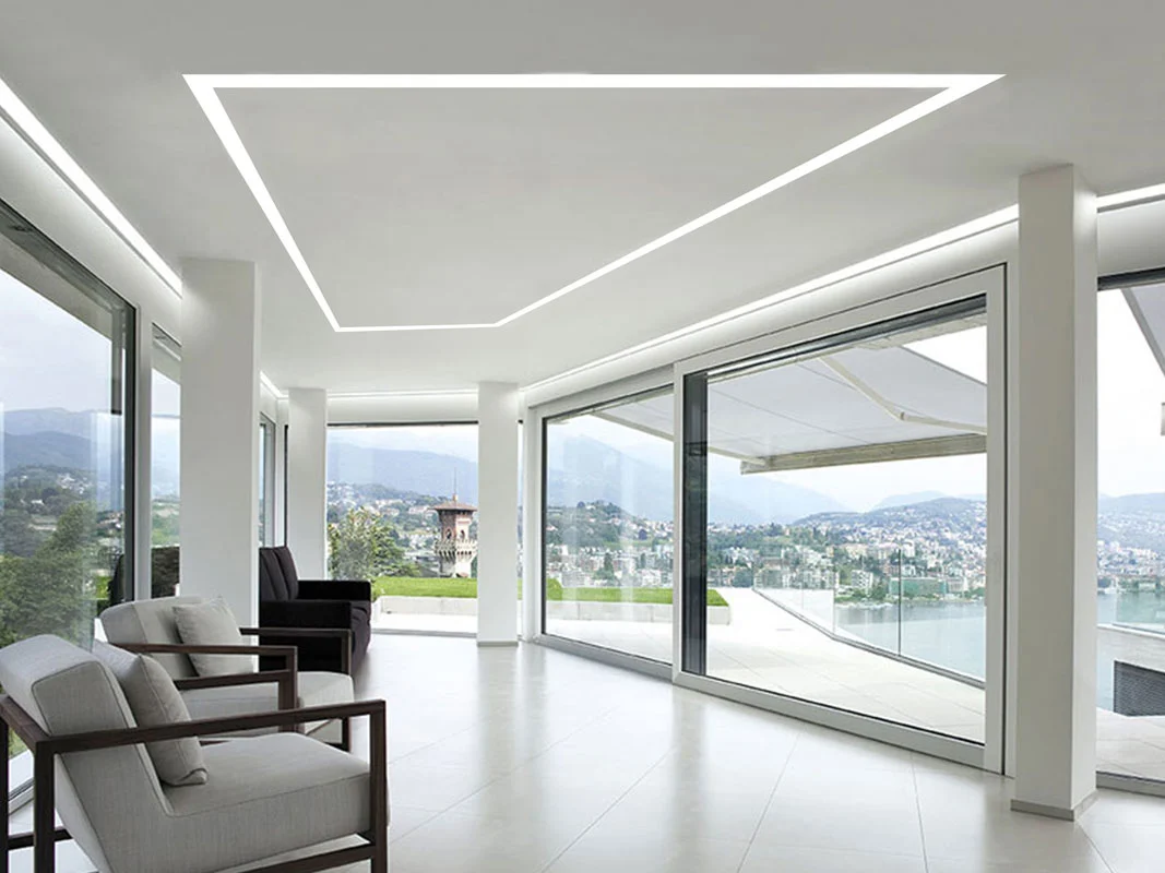 Linkable recessed Integrated led linear light for office design