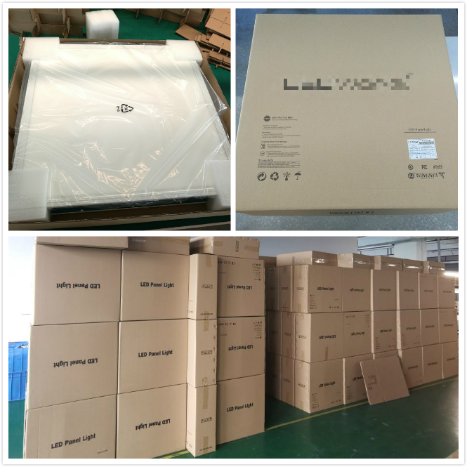 Lumin LED panel packaging carton 6 pcs per box foam protection