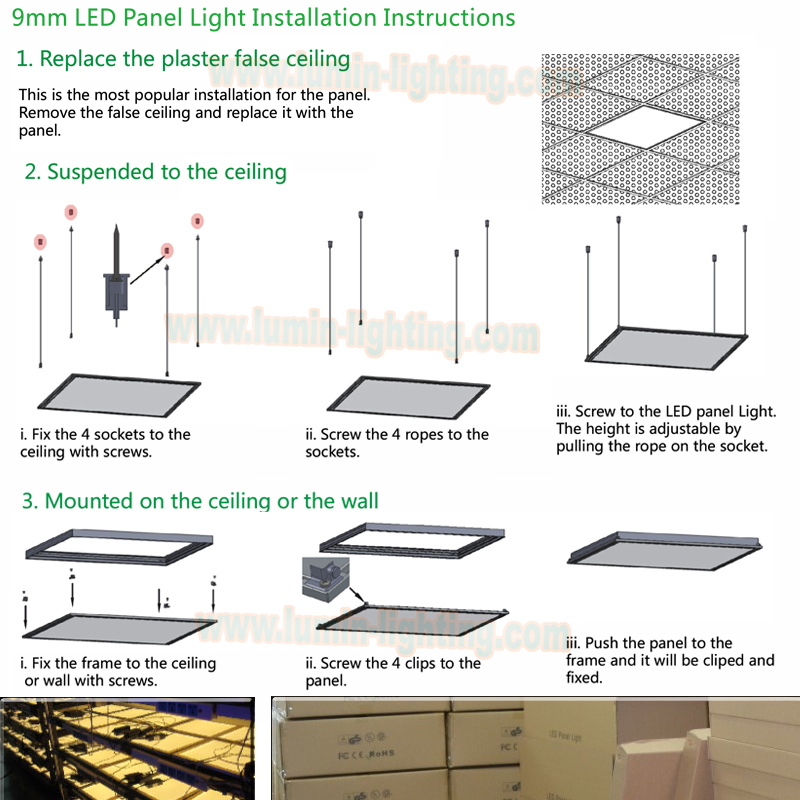 Lumin 9mm LED panel light installation instructions
