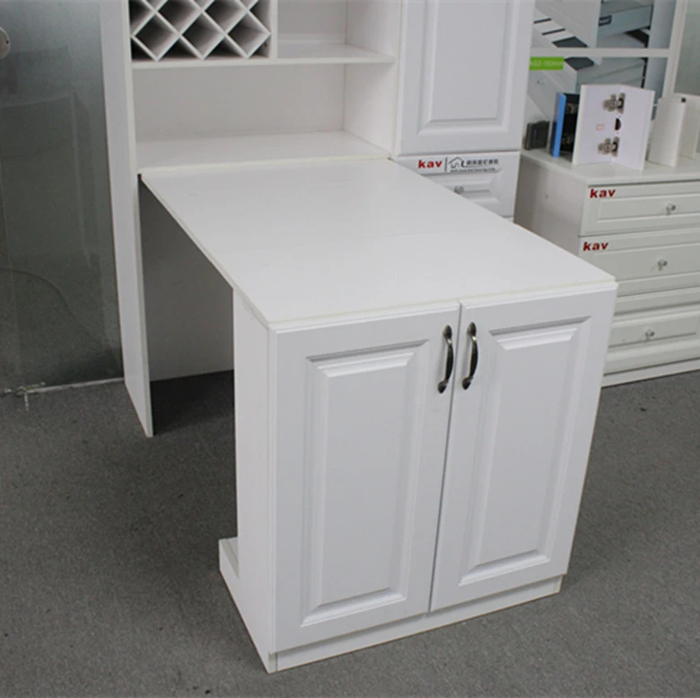 kav down folding cabinet table slide pull out & slide hidden kitchen table designs slide for saving space(AG005)
