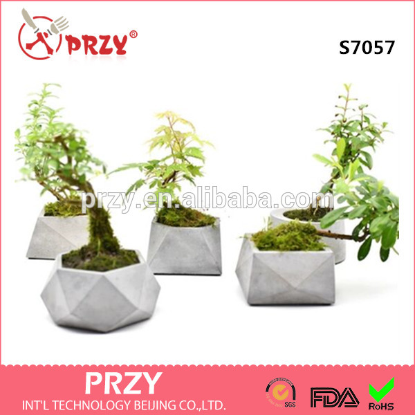 S7057 -5 Concrete potted cement pots mold Silicone moulds for plant pot.jpg