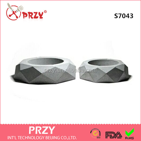 S7043-2 Polygon Cement concrete ashtray silicone soap mold.jpg