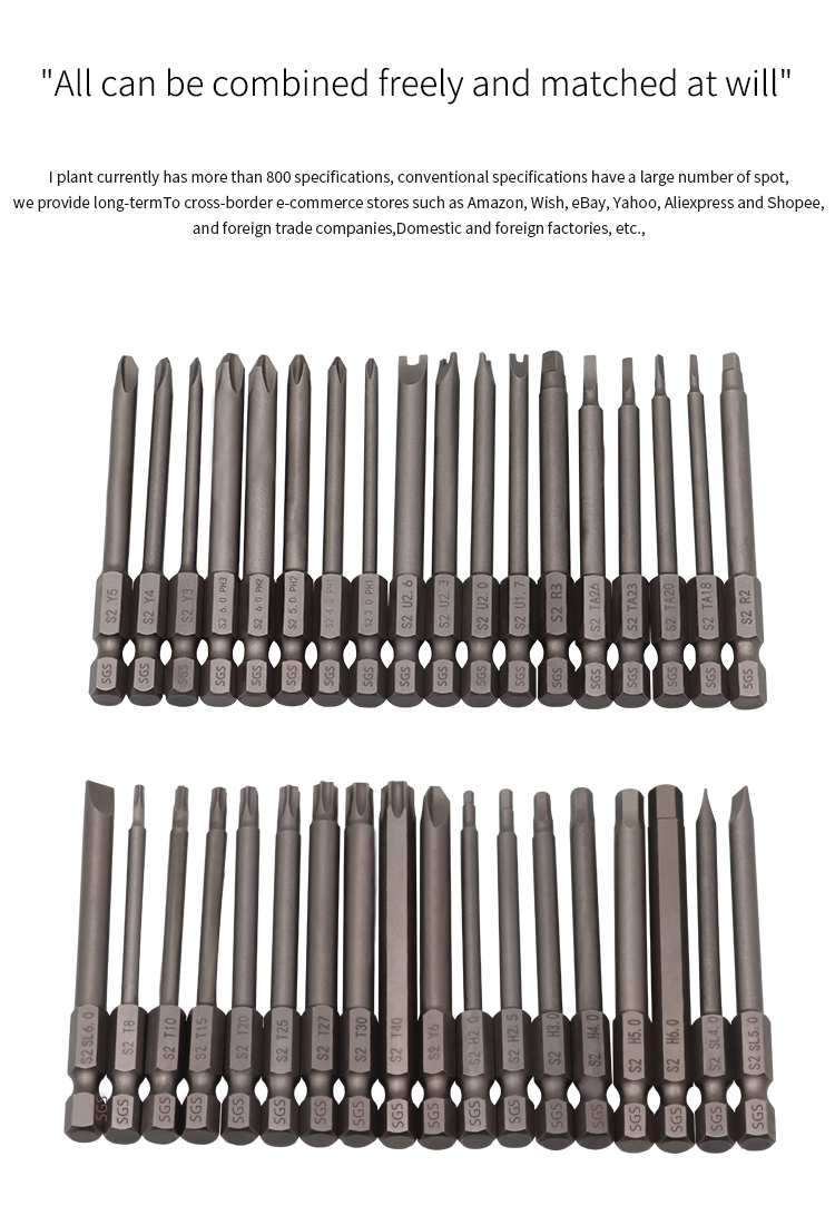 REXBETI 20 Piece Hex Head Allen Wrench Screwdriver Bit Set, SAE Metric 1/4  Inch Hex Shank S2 Steel Magnetic 2.3 Inch Long Drill Bits wi