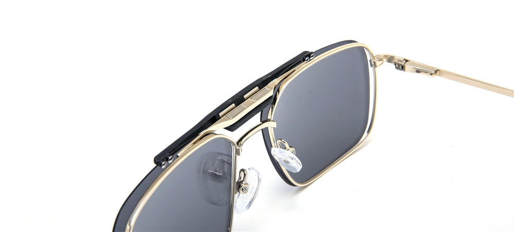 New Design Metal Frame Polarized Luxury Bar Clip Stainless Steel Sunglass