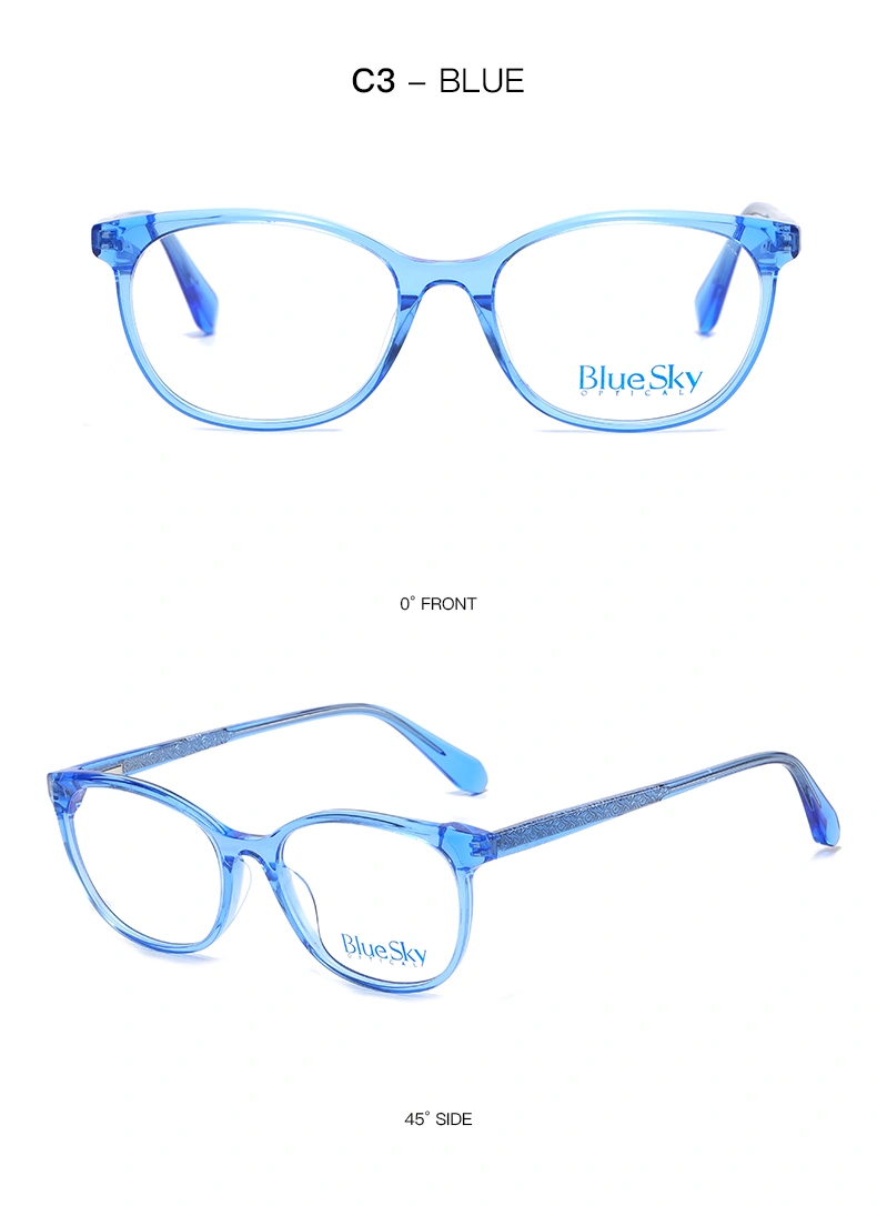 Colorful Eyewear Fashion Glass Eyeglass 2021 Big Computer Anti Blue Light Unisex Man Custom Acetate Frame