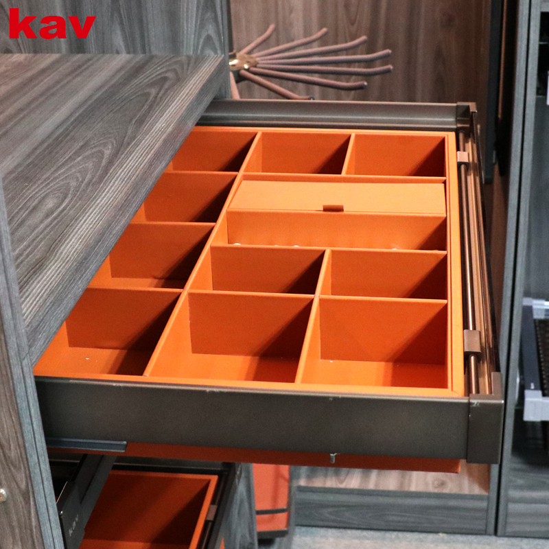 top-grade divider box jewel box with soft close undermount drawer slide for wardrobe
