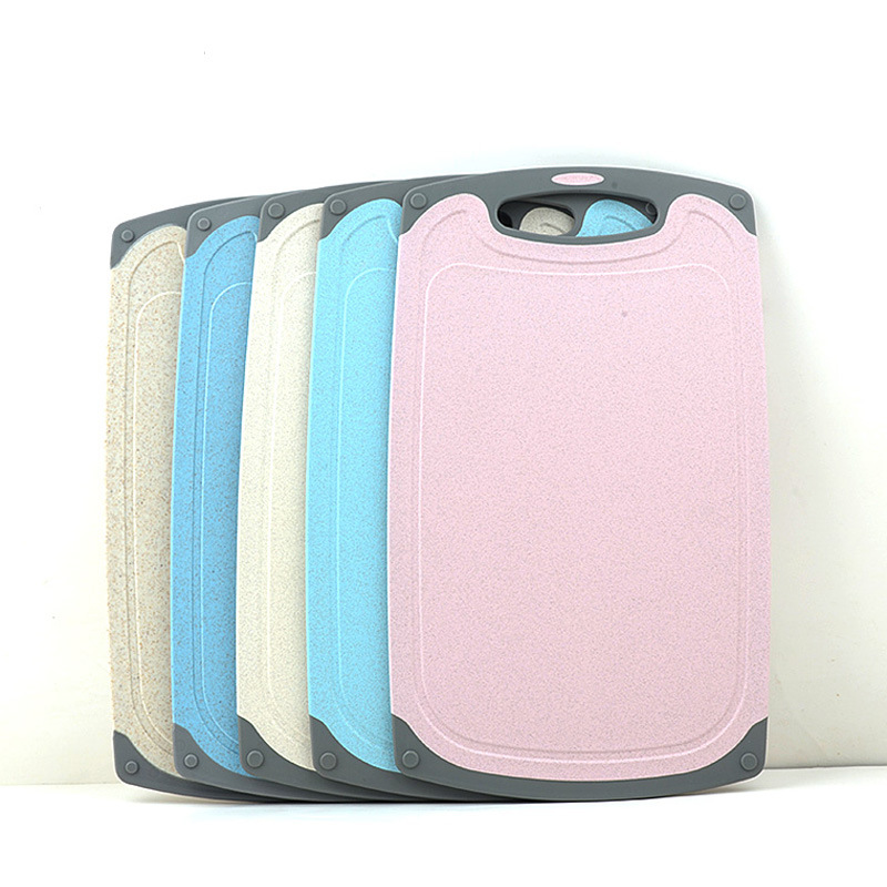 Kitchen Food Grade PP Plastic, Wheat Straw Cutting / Chopping Block or Board Set 3