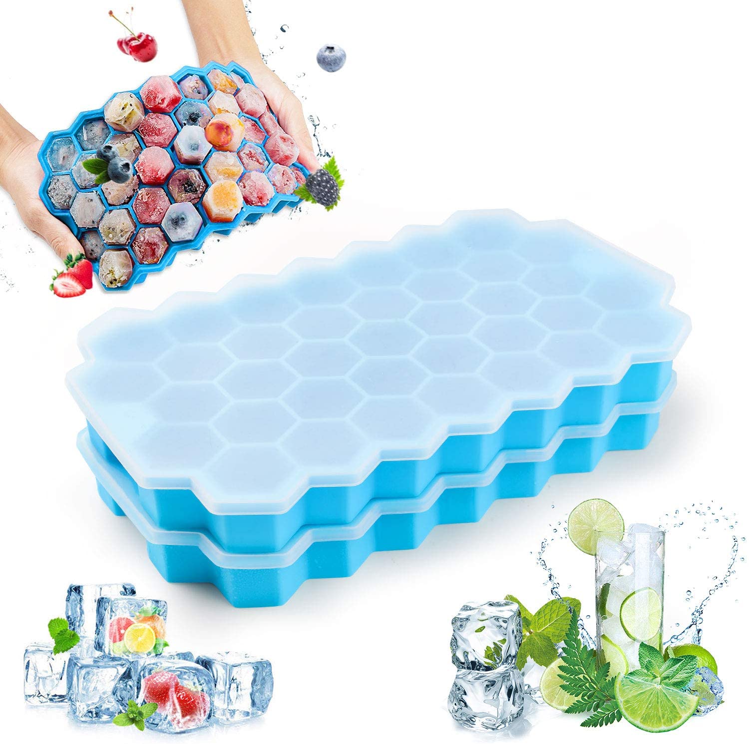 Food Grade BPA Free Reusable Silicone Ice Cube Tray Mold or Moulds
