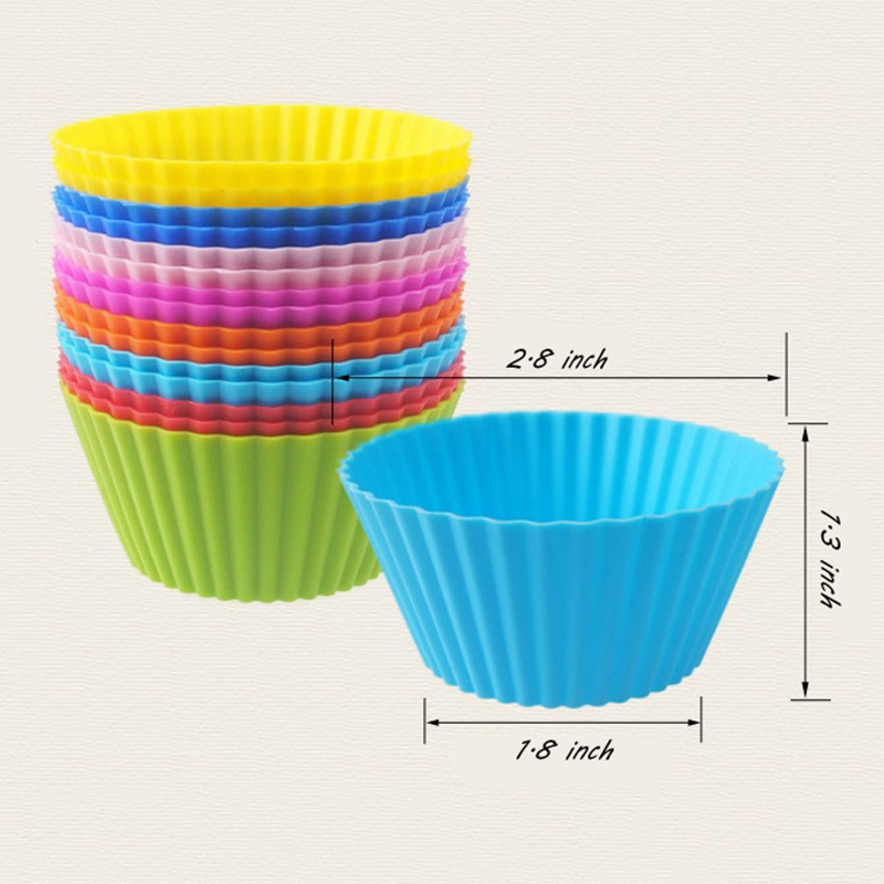 Multi-color Food Grade Silicone Muffin Cake Cup, Mold or Mould