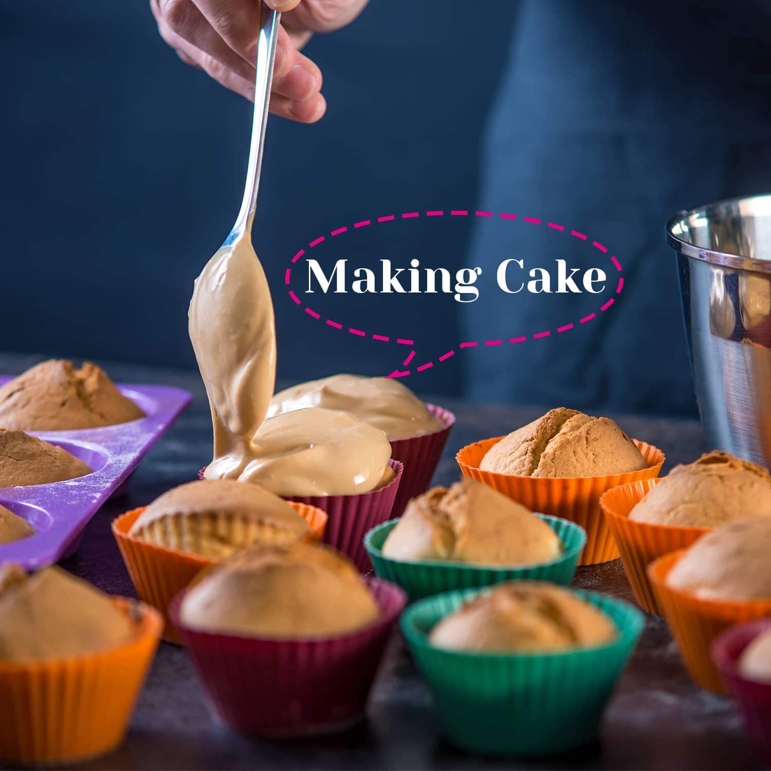 Reusable Homemade Mini Silicone Baking Cup, Teacup, Cakecup, Cake Mould or Mold