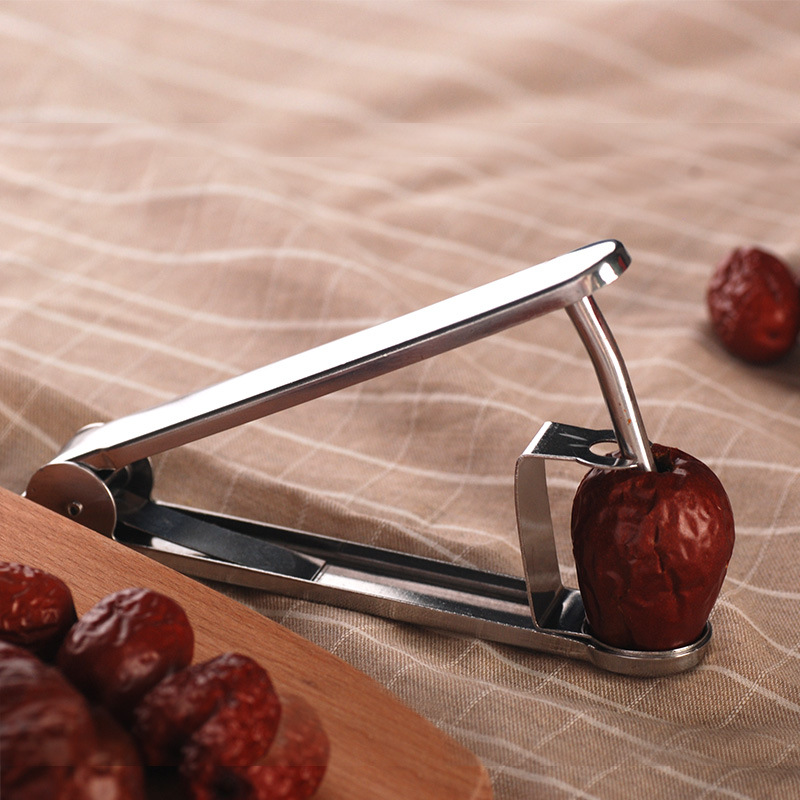 Hot Sale Handheld 430 Stainless Steel Fruit Cherry Date Corer Remove Pitter