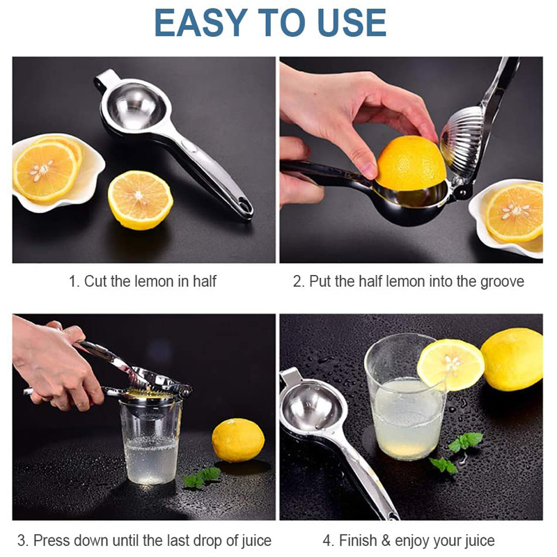 Metal Stainless Steel Manual Fruit Juice Squeezer, Orange Citrus Press Juicer