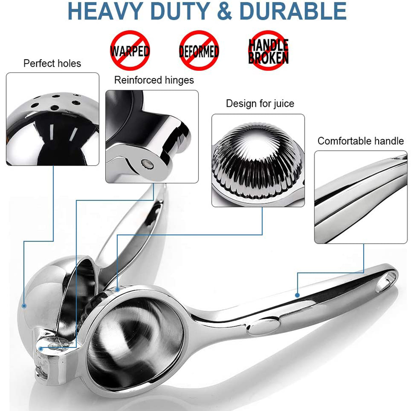 Metal Stainless Steel Manual Fruit Juice Squeezer, Orange Citrus Press Juicer