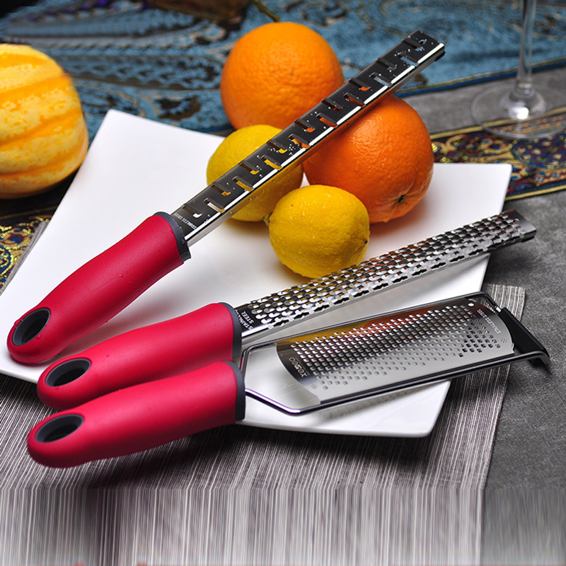 Professional Metal Kitchen Ware Stainless Steel Cheese Grater / Lemon Zester