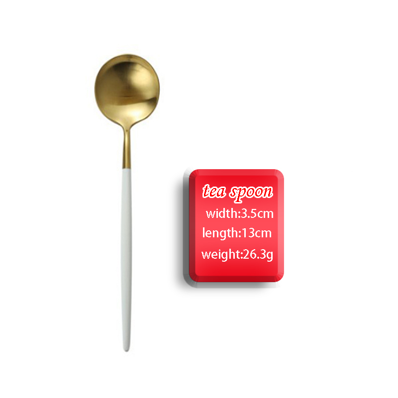 Gold Coated Metal, Stainless Steel Coffee, Dessert, Ice Cream, Tea Spoon With Long Handle