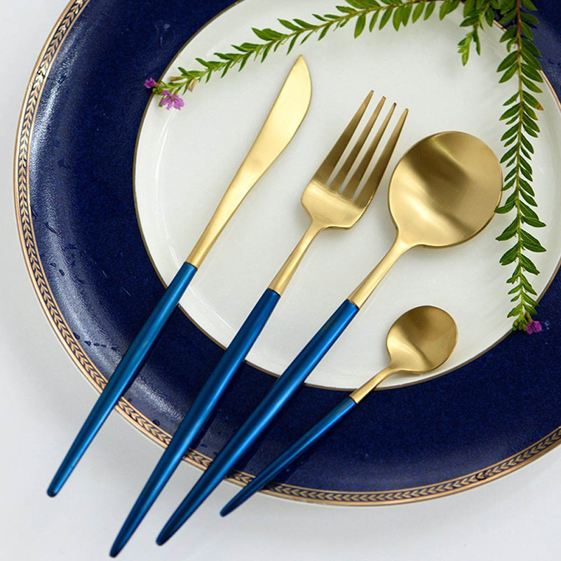 Gold Coated Metal, Stainless Steel Coffee, Dessert, Ice Cream, Tea Spoon With Long Handle