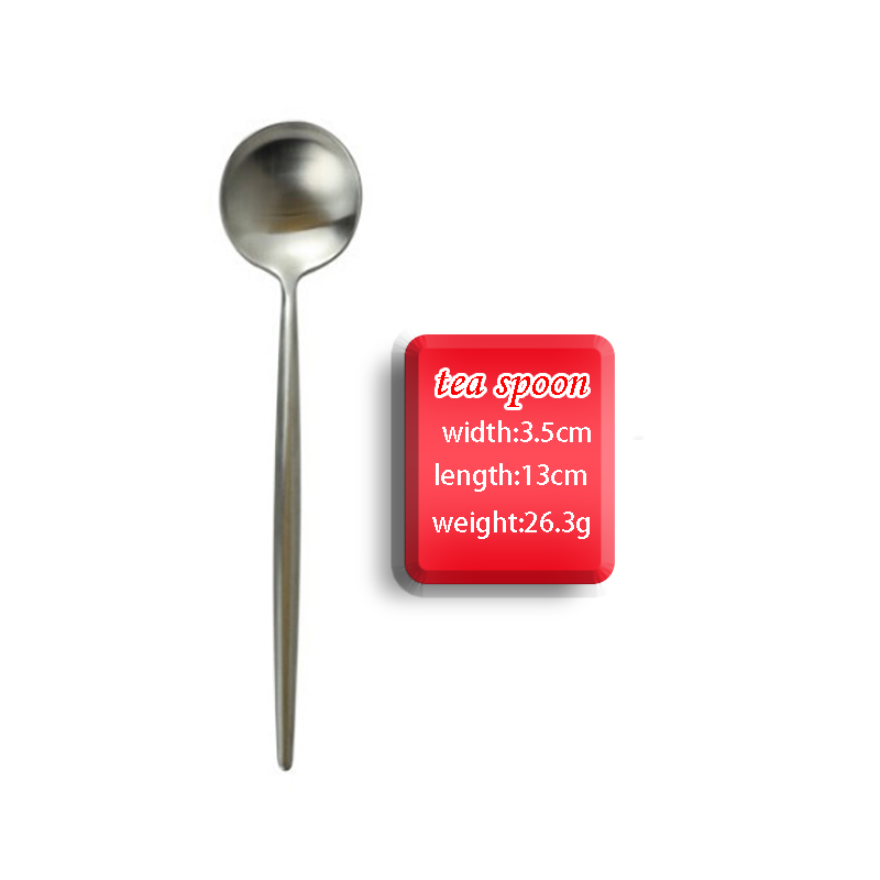 Custom Small Stainless Steel Cutlery Matte Gold Tea Spoon for Coffee, Dessert